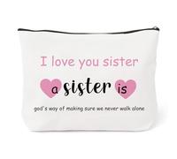 Gifts for Sisters in Law,Birthday Gifts for Sisters,Gift for Sister Christmas Gifts,Travel Makeup Bag Gift for Sister,Valentines Day Presents