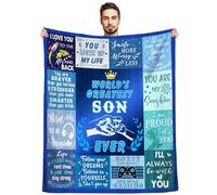 Gifts for Son Blanket, Son Gifts from Mom Dad, Birthday Gifts for Son, Adult Son Gift Ideas, Best Son Ever Gifts, Christmas Graduation Gifts for Son, Grown Son Gifts for Boys Blanket 60"x50"
