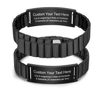 Gifts for Son Daddy Brother - Engraved Stainless Steel Magnetic Clasp Bracelets for Men Boys, Son Bracelet from Mum, Dad Birthday Gifts, Brother Present, Personalised Men's Bracelet Gift for Christmas