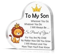 Gifts for Son from Mom Dad to My Son Desk Sign Decor Christmas Fathers Day Graduation Wedding Birthday Gifts for Sons Desk Decorations for Sons Adult Back to School Gift Home Decor Acrylic Plaque