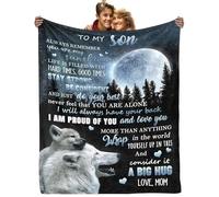 Gifts for Son, to My Son Blanket from Mom, Son Gifts from Mom, Birthday Gifts for Son from Mom, Gifts for Sons Adult, Soft Flannel Throw Blankets 50" x 60"