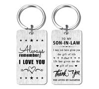 Gifts for Son In Law Father's Day - Gifts for Favorite Son In Law Birthday Wedding Easter Christmas Keychain