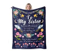 Gifts for Soul Sister, 60x50 In Soft Cozy Flannel Custom Retro Throw Blanket, Present for Birthday Christmas Valentines Day to My Little Big Sisters Friend Woman Bestie(Retro)