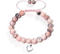 Gifts for Teen Girls, Sweet Heart Charm Natural Stone Bracelet for Teen & Girls,Christmas Gifts, 7 inches