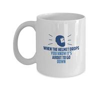 Gifts for Welding Fanatics:"When The Helmet Drops You Know It's About to Go Down" Welding, Welder, Weld Life, White Mug, Ceramic Co