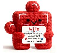 Gifts for Wife from Husband - Handmade Puzzle Plaque with Warm Card, Romantic Birthday Wedding Anniversary Valentines Gifts for Wife, Funny Cute Decor Present for Her.