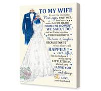 Gifts for Wife,Gifts for Wife from Husband,Christmas Gifts for Wife,Wife Birthday Gift Ideas,Wife Gifts,Wife Gifts from Husband-To My Wife I Love You Forever and Always Canvas Wall Art Decor Y461