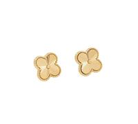 Gifts for Women 14k Gold Clover Necklace Sterling Silver Hallmark Genuine Solid Real S925 Present for Mum Sister Wife Best Friend Christmas Birthday Mothers Day Gifts (14K Gold Plated Earrings)