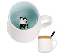 Gifts for Women Cute Zebra Coffee Mug Tea Cup with Spoon Lid,Kawaii Stuff Funny Cool Mugs Valentine's Mother's Day Halloween Xmas Gifts for Her Wife Mum Grandma Boyfriend Girl Teacher Friend,Birthday