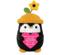 Gifts for Women Friend, Handmade Crochet Cute Penguin Keyring Birthday Gift