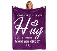 Gifts for Women Men, Inspirational Gifts for Women Men, Sympathy Gifts, Thinking of You Gifts, Healing Big Hug Blanket(Purple,100 * 70cm)