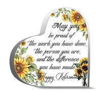 Gifts For Women Men May You Be Proud Of The Work You Have Done The Person You Are And The Difference You Have Made Ha Acrylic Heart Keepsake Desk Decor Acrylic Heart Plaques Sign Office 4X4Inch