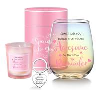 Gifts for Women Stemless Wine Glasses Thank You Friendship Birthday Gifts for Women Glass Drinking Cups Unique Christmas Xmas Relaxation Cheer Up Pamper Gift for Her Girl Best Friend