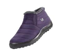gifts for women under 10 pounds Snow Boots Womens Winter Boots Wide Fit Ankle Boots Waterproof Work Boots Warm Faux Fur Lined Boots Cotton Walking Boots Slip On ladies black trainers