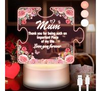 Gifts forMum Mothers Day Acrylic Night Light Block Puzzle Birthday Gifts forMum, Stepmum, PregnantMum, NewMum