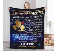 Gifts from Grandma to Grandson - 50"x40" Soft Lightweight Throw Blanket for Couch Bed, Birthday Christmas Graduation Gift Idea from Grandmother