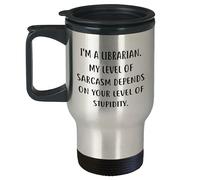 Gifts from Librarians for Librarians, Fun Librarian Travel Mug with Sarcasm Quote, Christmas Unique Gifts, Librarian Humor, Librarian Love