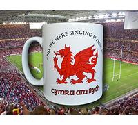 Gifts From Wales Ceramic Red Mug - Welsh Dragon Six Nations, Cymru Am Byth, C'mon Wales, Dishwasher Safe