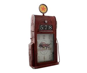 Gifts Hometime Metal Mantel Clock - Petrol Pump 350 x 170mm