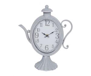 Gifts Hometime Metal Mantel Clock - Teapot 315 x 275mm