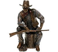 Gifts John Wayne 51284 Bronze Statue Sitting on Log