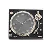 Gifts Minature Record Player Black Clock 25 x 70mm