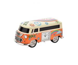 Gifts Miniature Orange Camper Clock 45 x 100mm