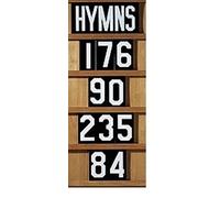 Gifts Of Faith Hymn Board Numerals - Included 5 sets of numerals (0-9) and the word ''HYMNS'', Black