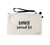 Gifts or Presents for Bankers, Banker Survival Kit, Novelty Bag for Cosmetic Makup Bags, Pencil Case, Travel Organiser Zipper Pouch - cb1829