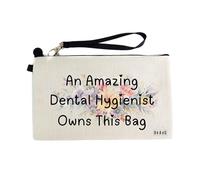 Gifts or Presents for Dental Hygienists, an Amazing Dental Hygienist Owns This Bag, Cosmetic Bags, Pencil Case - cb689