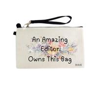 Gifts or Presents for Editors, an Amazing Editor Owns This Bag, Cosmetic Bags, Pencil Case - cb235