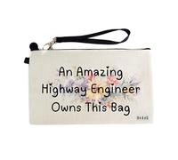 Gifts or Presents for Highway Engineers, an Amazing Highway Engineer Owns This Bag, Cosmetic Bags, Pencil Case - cb698
