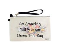 Gifts or Presents for Mill Workers, an Amazing Mill Worker Owns This Bag, Cosmetic Bags, Pencil Case - cb448