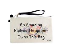 Gifts or Presents for Railroad Engineers, an Amazing Railroad Engineer Owns This Bag, Cosmetic Bags, Pencil Case - cb783