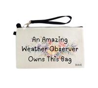 Gifts or Presents for Weather Observers, an Amazing Weather Observer Owns This Bag, Cosmetic Bags, Pencil Case - cb725
