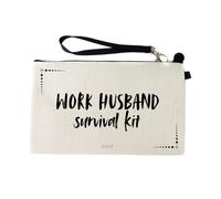 Gifts or Presents for Work Husbands, Work Husband Survival Kit, Novelty Bag for Cosmetic Makup Bags, Pencil Case, Travel Organiser Zipper Pouch - cb1788