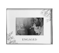 Gifts Silver Foil Floral Detail Frame 6" x 4" Engaged