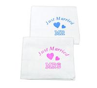 Gifts To Remember Just Married His & Hers Signography Honeymoon Hand Towel Set - XJMTS