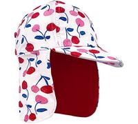 Gifts Treat Baby Boys Girls UPF 50+ Sun Protection Swim Cap Flap Hat for Kids, Quick Drying Baby Sun Hat with Neck Protection for Beach Seaside Pool, Cherry, 1-2 Years