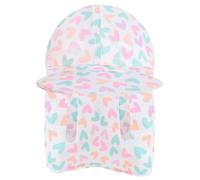Gifts Treat Children's Legionary Hat, UPF 50+ Sun Protection, Swimming Cap, Flap Hat in Dinosaur Pattern for Children, Boys Sun Hat with Neck Protection, Col Heart, 2-4 Years