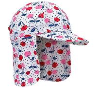 Gifts Treat Children's Legionary Hat, UPF 50+ Sun Protection, Swimming Cap, Flap Hat in Dinosaur Pattern for Children, Boys Sun Hat with Neck Protection, Pink Cherry Dots, 2-4 Years