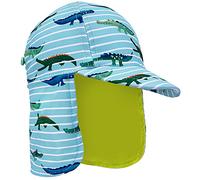 Gifts Treat Children's Legionary Hat, UPF 50+ Sun Protection, Swimming Cap, Flap Hat in Dinosaur Pattern for Children, Boys Sun Hat with Neck Protection, Crocodile, 6-8 Jahre