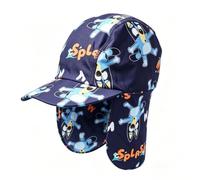 Gifts Treat Kids Legionnaires Hat, UPF 50+ Sun Protection Swim Cap Flap Hat in Animal Pattern for Kids, Quick Drying Boys Sun Hat with Neck Protection for Beach Seaside Pool