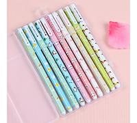 Gifts UK® 10 PC Multi Colour Assorted Colourful Ink Ballpoint Gel Pens Party Gift Bag Fillers Design 8 (Safari Animals Zebra Panda Giraffe Flamingo)