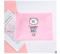 Gifts UK® Cute Pig Piglet Animals Canvas Fashion A4 Document Wallets File Folders Pink