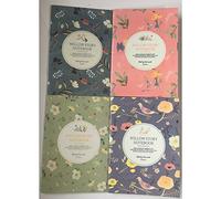 Gifts UK® Garden Birds Flowers Mini Cute Notebooks Small Notepads Notes Pad Pocket Memo Pads A Set of 4