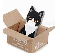 Gifts UK® Korean Style Kitten Cat Cute Mini Sticky Notes Novelty Bookmark Memo Index Tab Page Markers (Black Cat)