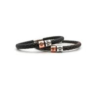 GIFTS2THEDOOR Birthday Bracelet with Personalised Age and Name Rings | Coice of Leather Colour and Size, Gift Boxed, 16th 18th 21st 30th 40th 50th 60th