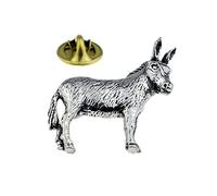 GIFTSEARCH Donkey Pewter Lapel Pin Badge (XTSPBC15)