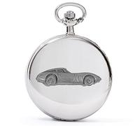GIFTSFORALL Toyo 2000 GT refN 3D Pewter Effect Car Design on a Polished Silver case Men's Gift Quartz Pocket Watch fob
